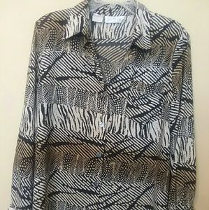 CATHY CHE-🧿SAFARI SHIRT Sz 14